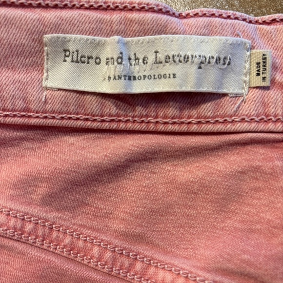 Pilcro Letterpress Anthropologie Mid Rise Blush  Acid Wash Jeans Sz 28 NWT - Picture 6 of 12